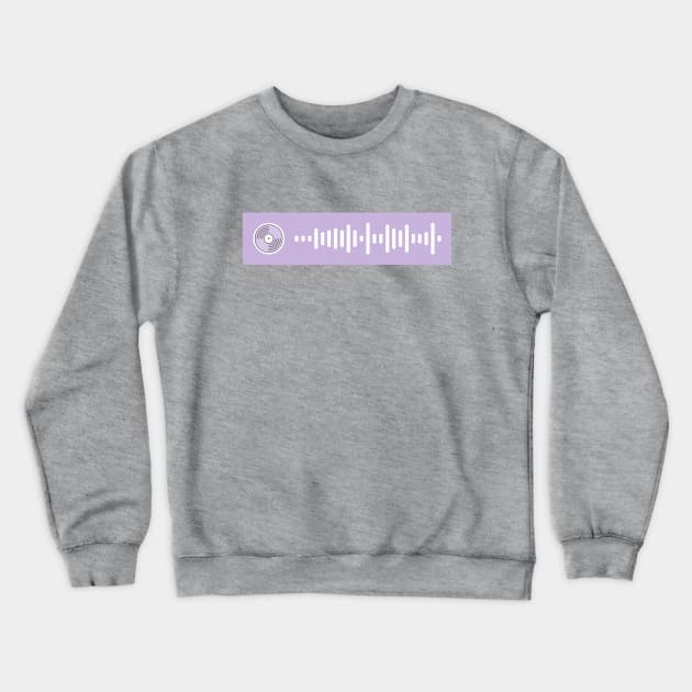 Midnights Album Spotify Code Lavender Crewneck Sweatshirt by Likeable Design